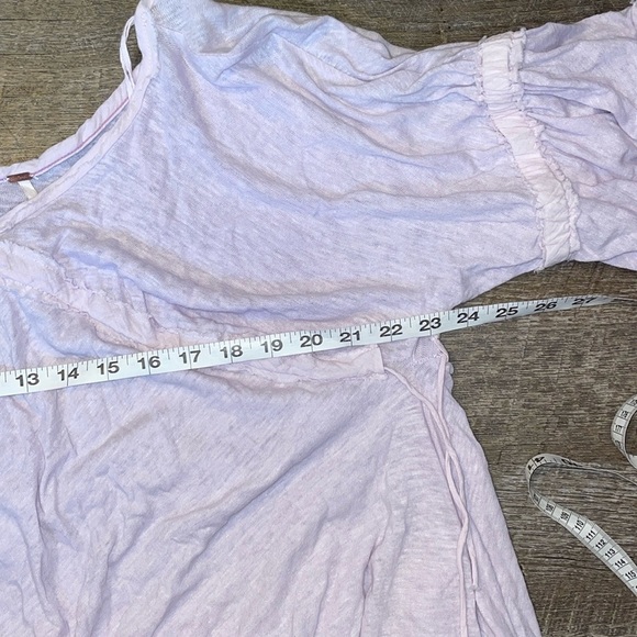 Free People Oversized Linen Sandstorm Flowy Lilac Lavender Top Size XS - Picture 16 of 16